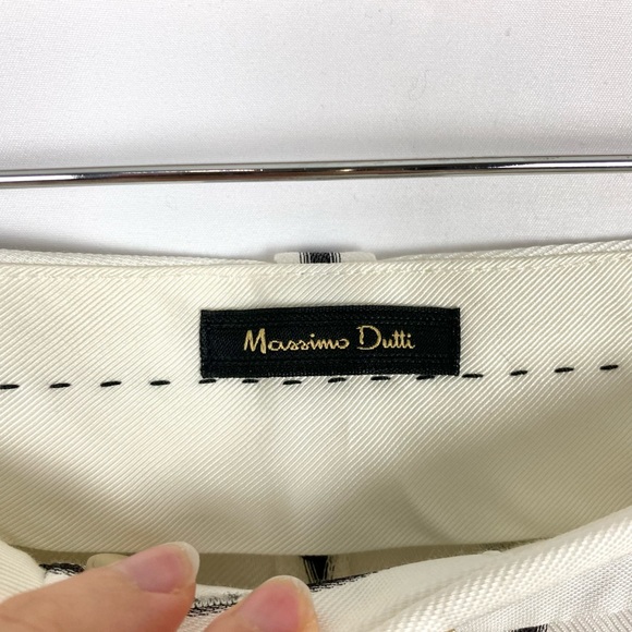 Massimo Dutti High Rise Pinstripe Straight Leg Trousers - Picture 5 of 5